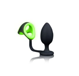 afbeelding Ouch! Glow in the Dark Butt Plug Met Ball Strap 10 Cm