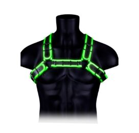 afbeelding Ouch! Glow in the Dark Bulldog Harnas met Gesp S/M