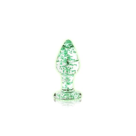 afbeelding Ouch! Glow in the Dark Glazen ButtPlug 8 Cm